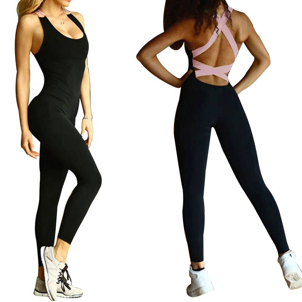 Select & Shop Women Sports YOGA Workout Gym Fitness Jumpsuit