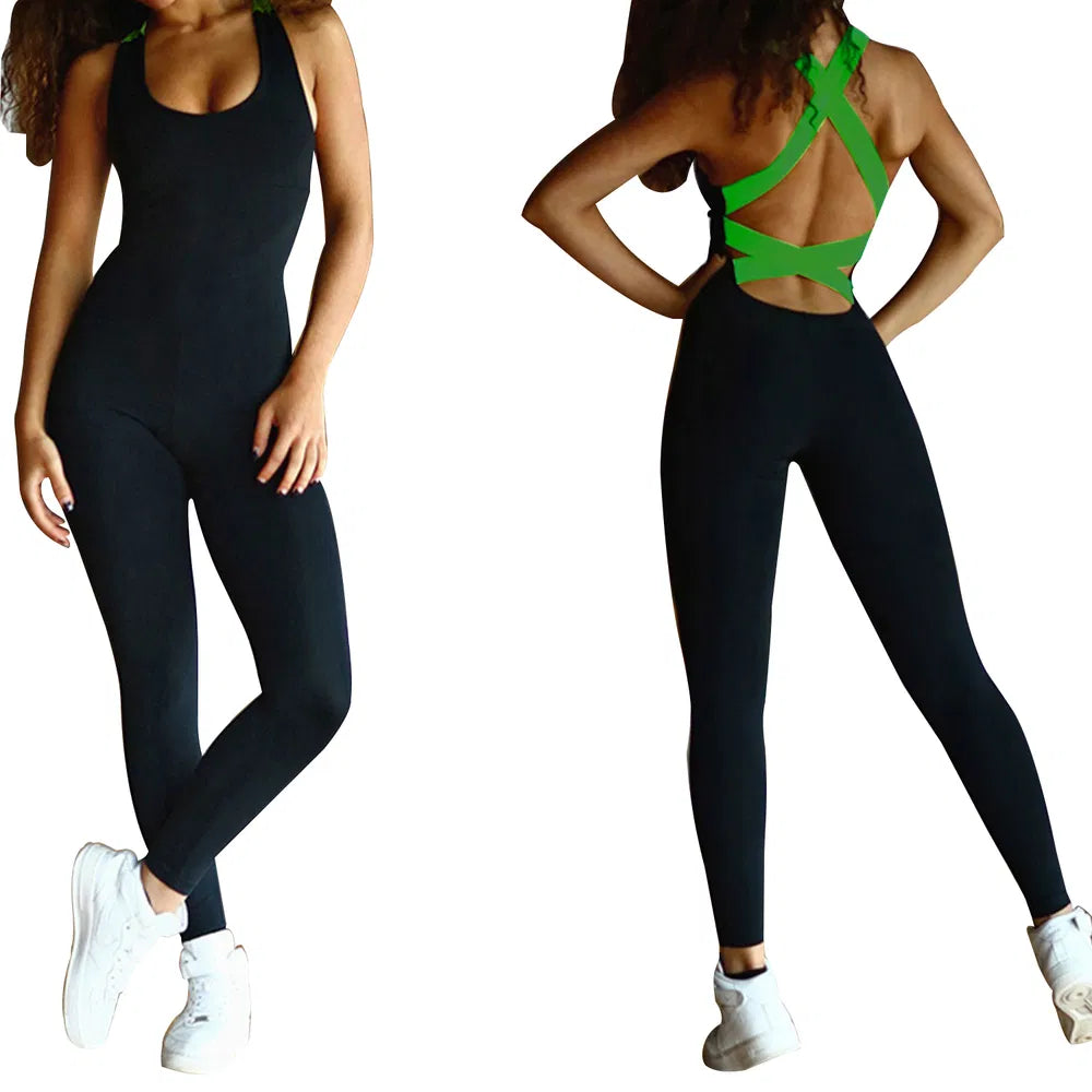 Select & Shop Women Sports YOGA Workout Gym Fitness Jumpsuit