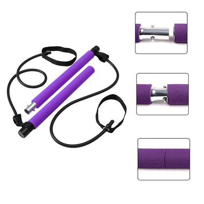 Select & Shop Fitness Yoga Pilates Bar Portable Gym Accessories Sport Elastic Bodybuilding Resistance Bands