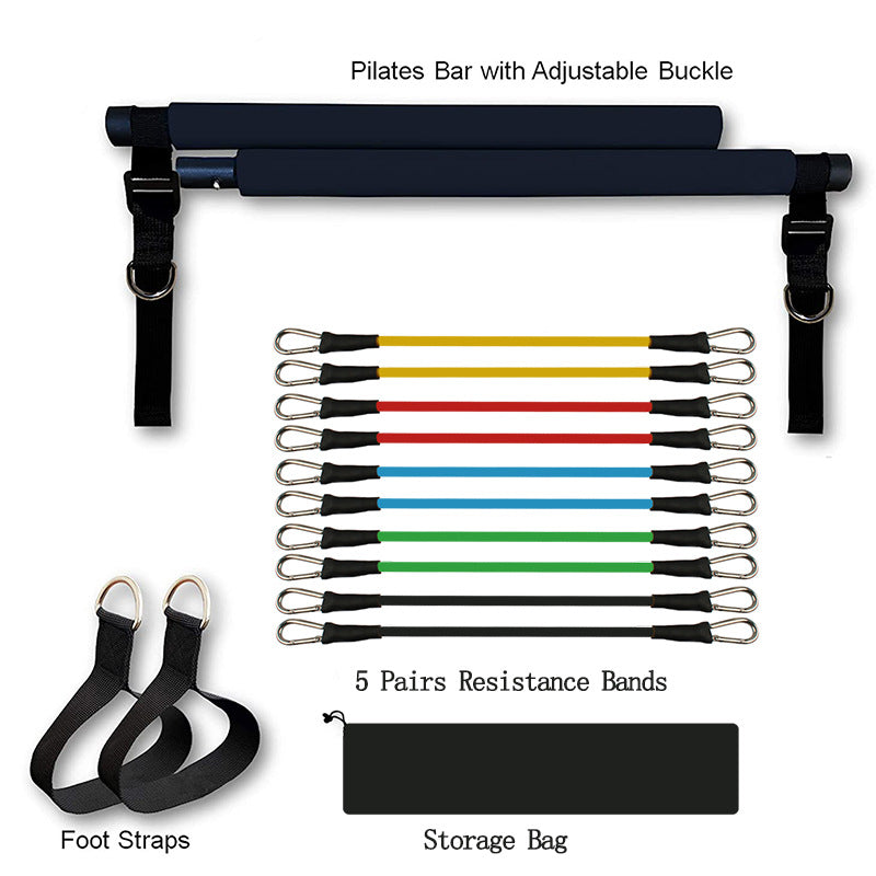 Select & Shop Fitness Yoga Pilates Bar Portable Gym Accessories Sport Elastic Bodybuilding Resistance Bands