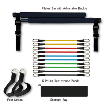 Select & Shop Fitness Yoga Pilates Bar Portable Gym Accessories Sport Elastic Bodybuilding Resistance Bands
