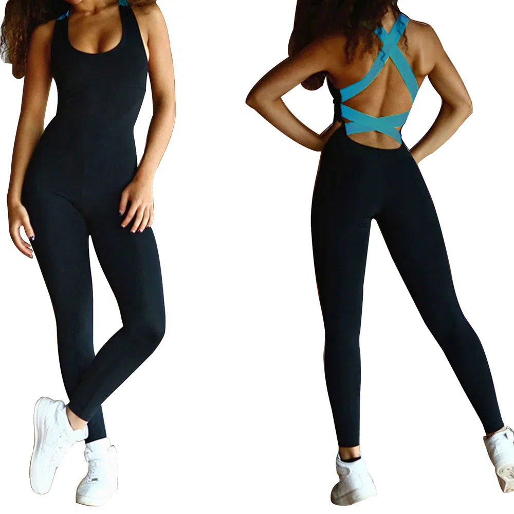 Select & Shop Women Sports YOGA Workout Gym Fitness Jumpsuit