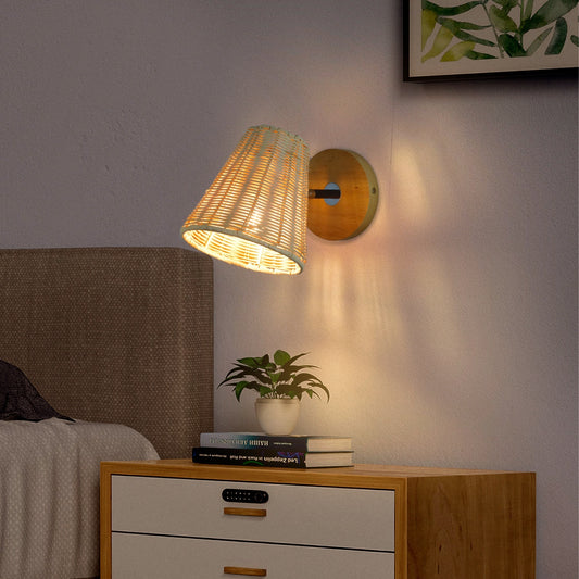 Select & Shop Rattan Wall Lamp Bedside Wall Lamp Mirror Front Lamp Rattan Wall Lamp