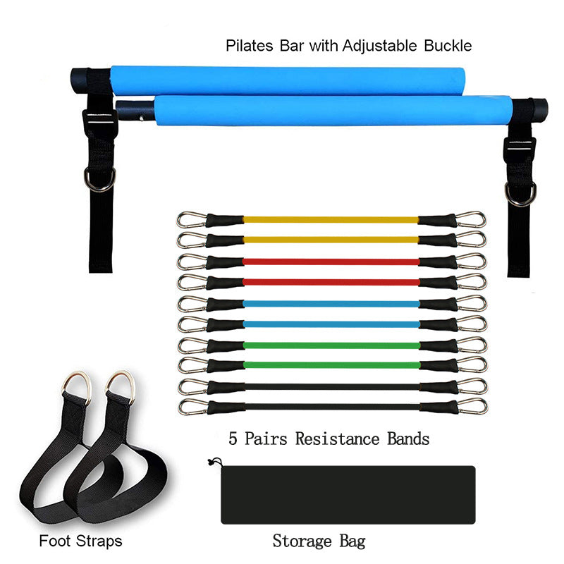 Select & Shop Fitness Yoga Pilates Bar Portable Gym Accessories Sport Elastic Bodybuilding Resistance Bands